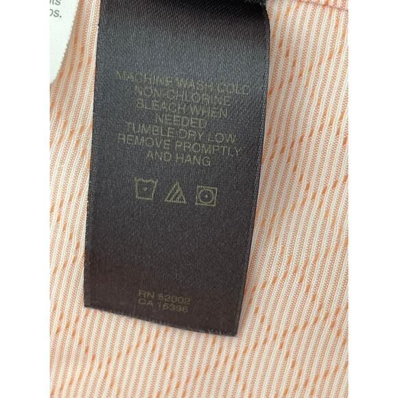 Shell Pink Button-up Long Sleeve Blouse with French Cuffs - Picture 7 of 8